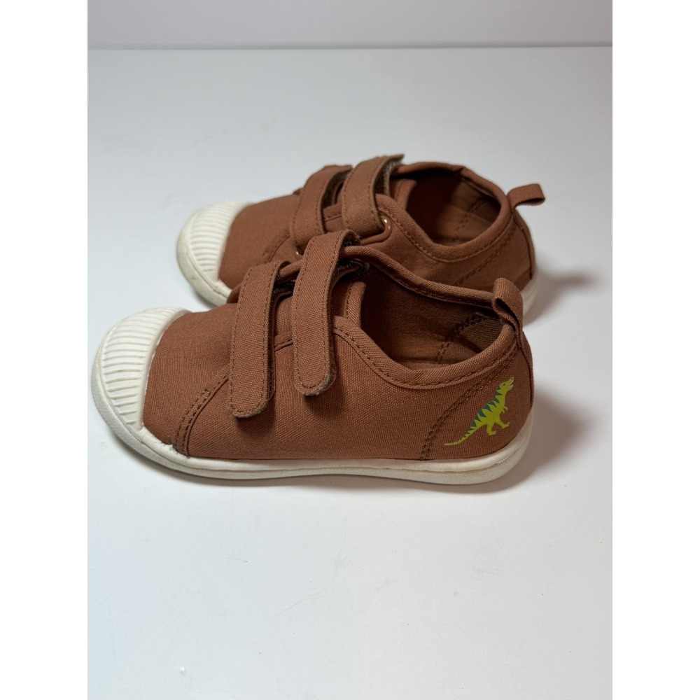 Jumping Beans • Toddler Tennis Shoes Size 8 Medium Brown With White Toes & Trim. - Picture 4 of 7